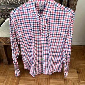 Bonobos button down red blue gingham